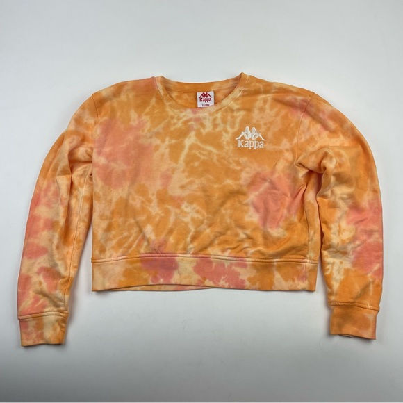 Kappa Authentic Cavosa Cropped Sweatshirt Distressed Crewneck Size XL - Picture 1 of 7